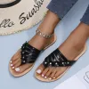 Rhinestone Bands Straps Slippers Flat Flip Flops Sandals sold by Tinstree