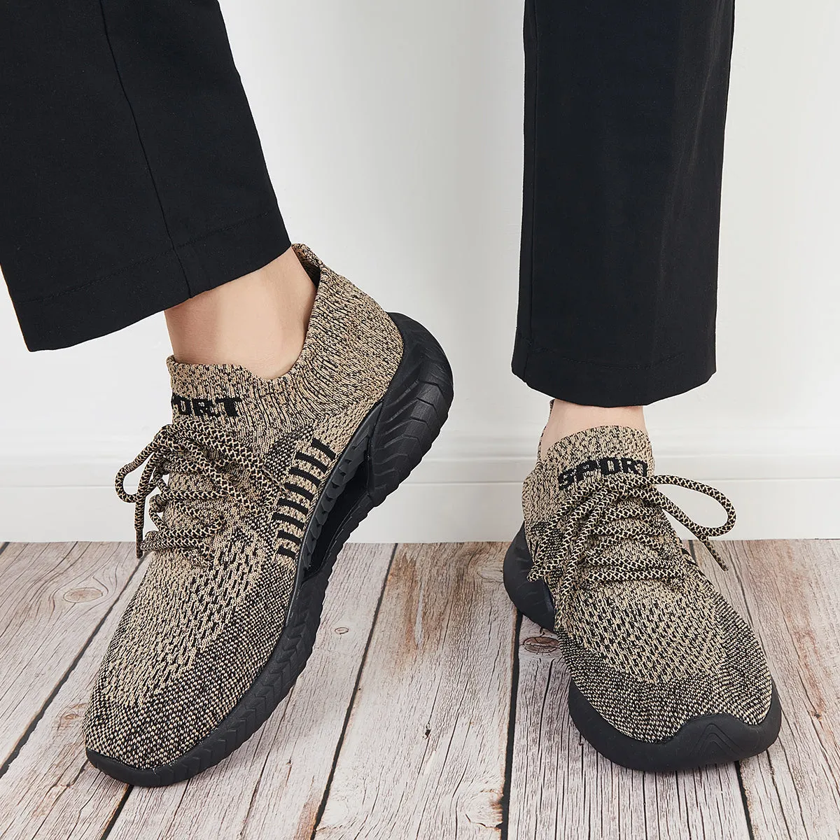 Unisex Breathable Sneakers Low Top Knit Walking Running Shoes sold by Tinstree product image thumbnail 4