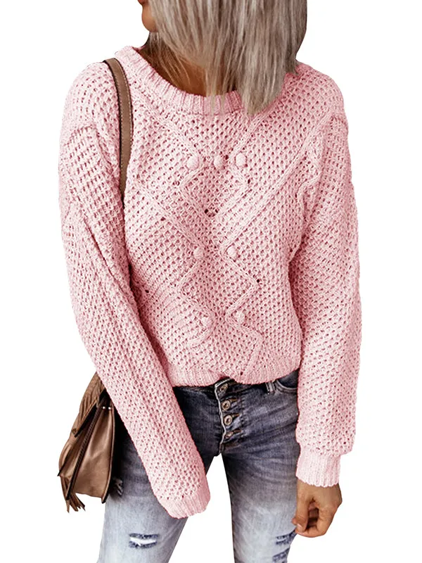 Women Sweaters Casual Long Sleeve Crewneck Pullover Knit Sweater Tops sold by Tinstree product image thumbnail 3