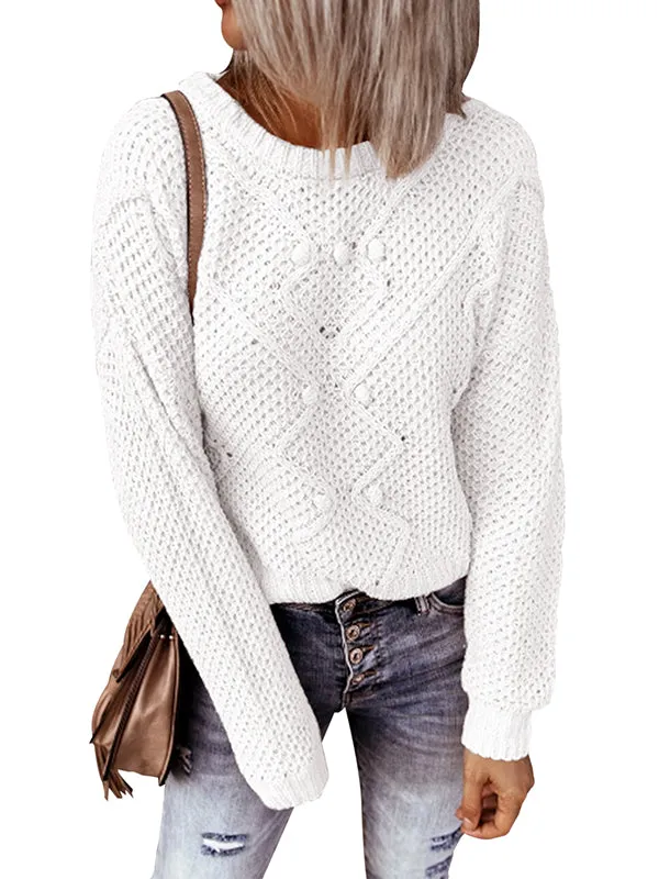 Women Sweaters Casual Long Sleeve Crewneck Pullover Knit Sweater Tops sold by Tinstree product image thumbnail 5