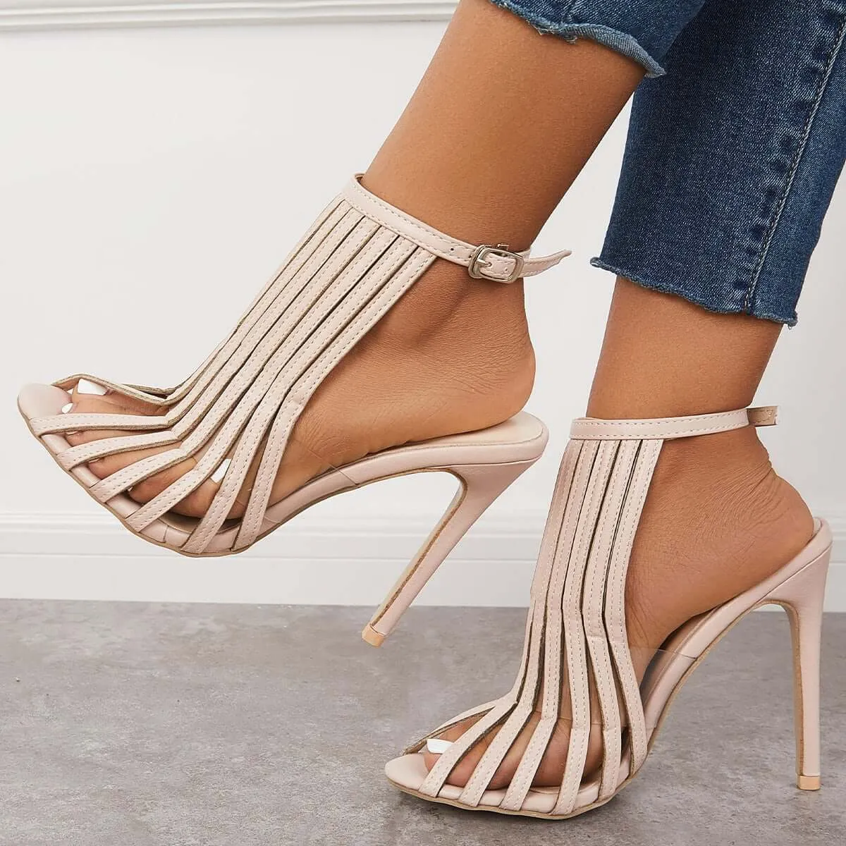 Gladiator Tassel Ankle Strap High Heels Fringed Dress Sandals sold by Tinstree product image thumbnail 4