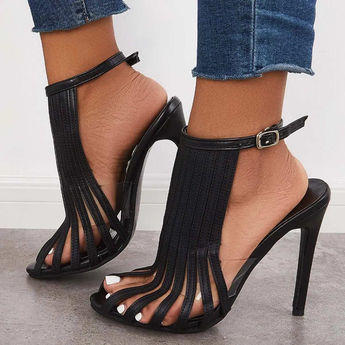 Gladiator Tassel Ankle Strap High Heels Fringed Dress Sandals sold by Tinstree product image thumbnail 5