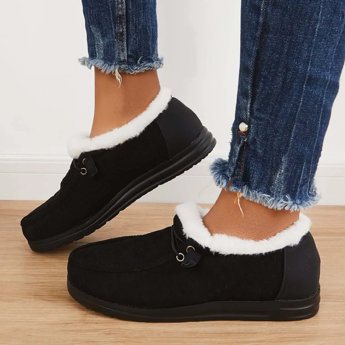 Flat Slip-On Bootie Warm Lining Ankle Snow Boots sold by Tinstree product image thumbnail 5