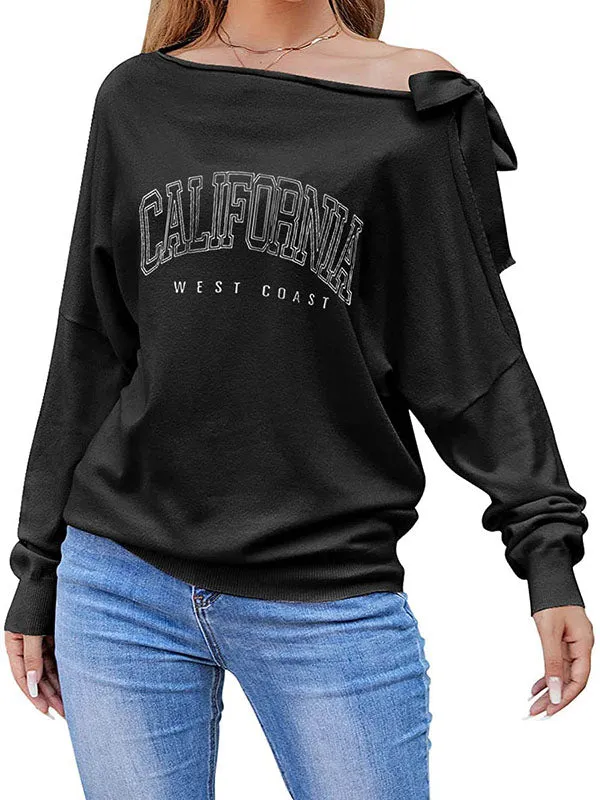 Women Oversized Sweatshirts Off Shoulder Batwing Long Sleeve Pullovers sold by Tinstree product image thumbnail 4