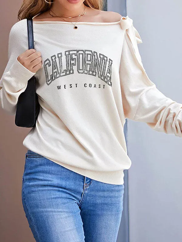 Women Oversized Sweatshirts Off Shoulder Batwing Long Sleeve Pullovers sold by Tinstree
