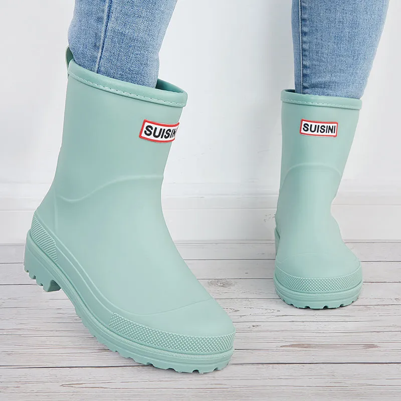 Women Mid Calf Rain Boots Waterproof Garden Outdoor Shoes sold by Tinstree product image thumbnail 2