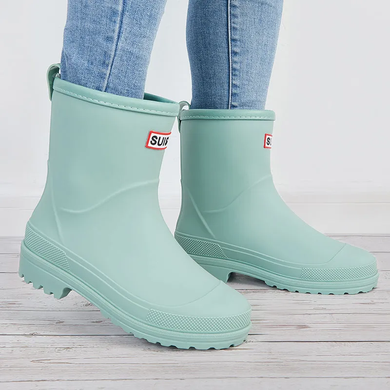 Women Mid Calf Rain Boots Waterproof Garden Outdoor Shoes sold by Tinstree product image thumbnail 4