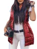 Women Puffer Drawstring Vest Hooded Lightweight Zipper Up Padded Gilet sold by Tinstree