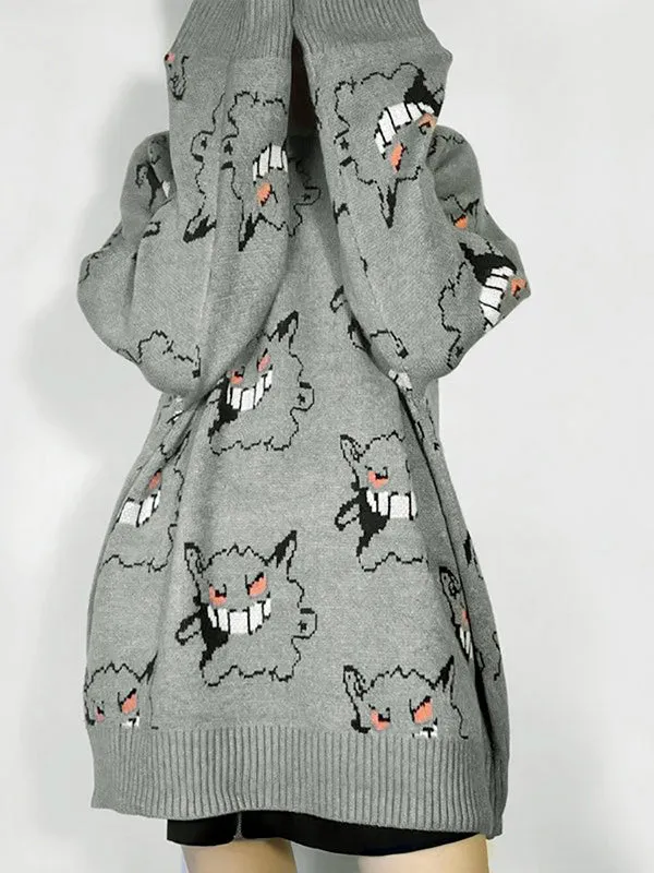 Women Devil Oversized Sweater Batwing Long Sleeve Loose Knit Pullover Jumper Tops sold by Tinstree product image thumbnail 5