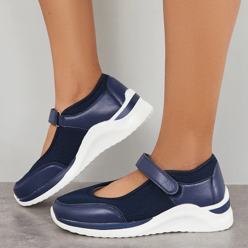 Mesh Velcro Low Top Loafers Lightweight Walking Shoes sold by Tinstree