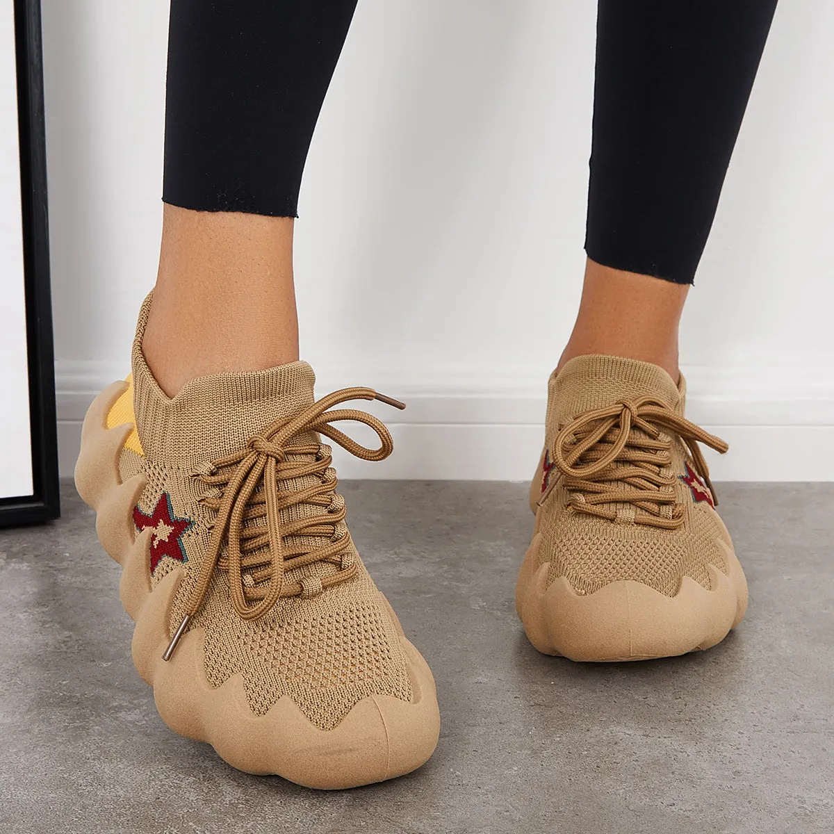 Lightweight Knit Sock Sneakers Slip on Mesh Running Shoes sold by Tinstree product image thumbnail 2