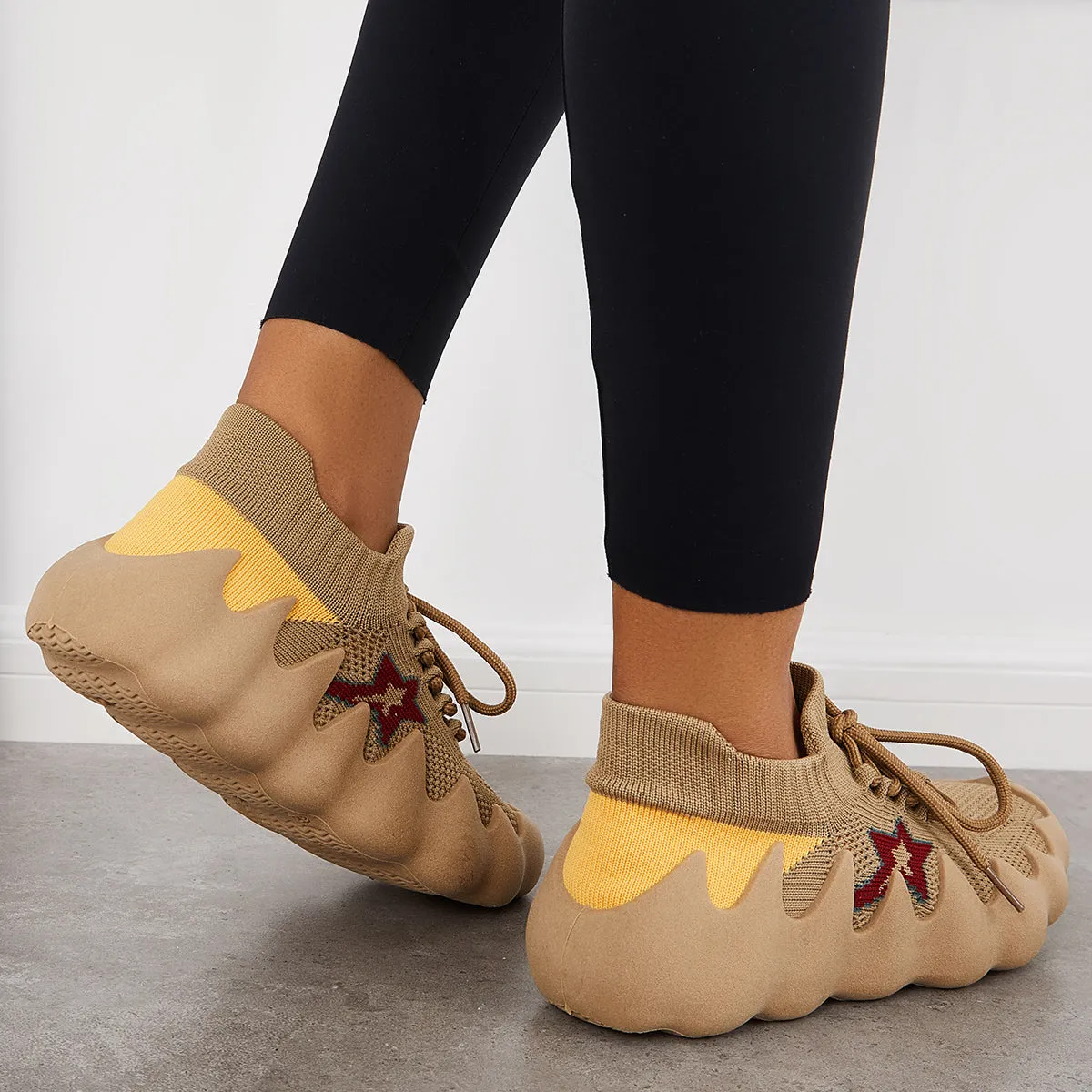 Lightweight Knit Sock Sneakers Slip on Mesh Running Shoes sold by Tinstree product image thumbnail 4