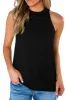 Saodimallsu Women Summer Knit Tank Top Sleeveless Round Neck Tank Tops Casual Knit Cami Top Sexy Tops sold by Tinstree