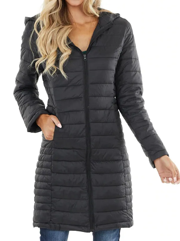 Women Winter Long Down Jacket Ultralight Outerwear Puffer Jacket Hooded Coat sold by Tinstree