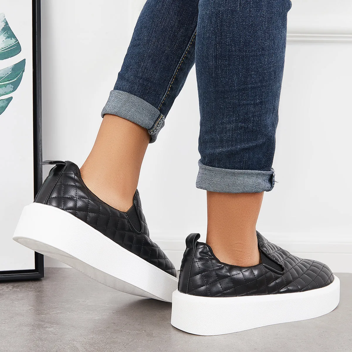 Casual Platform Loafer Sneakers Slip on Walking Shoes sold by Tinstree product image thumbnail 4