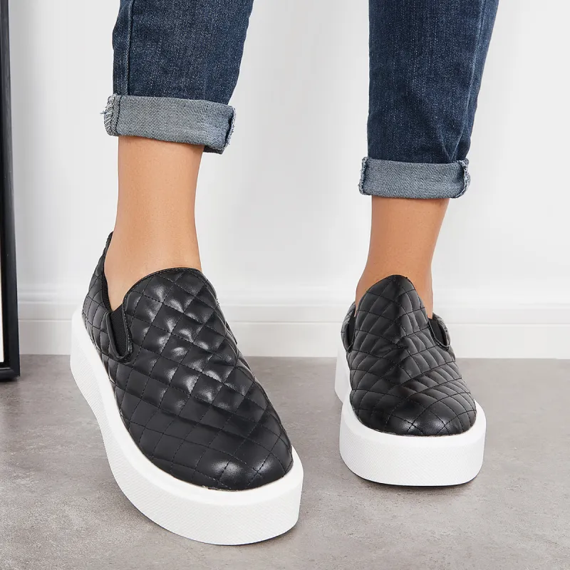 Casual Platform Loafer Sneakers Slip on Walking Shoes sold by Tinstree