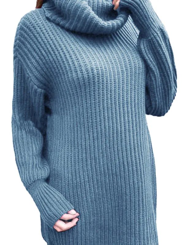 Women Loose Turtleneck High Neck Knit Sweater Long Sleeve Pullover Jumper Tops sold by Tinstree product image thumbnail 3