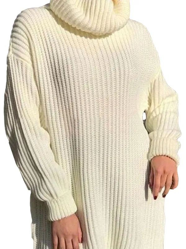 Women Loose Turtleneck High Neck Knit Sweater Long Sleeve Pullover Jumper Tops sold by Tinstree product image thumbnail 2