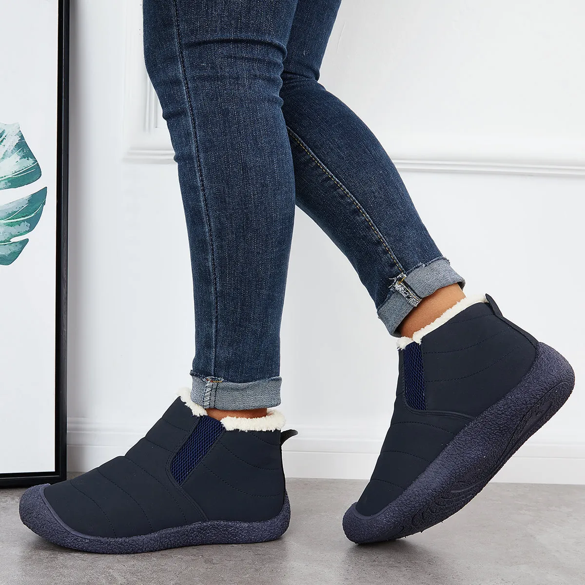 Warm Winter Snow Boots Fur Lined Waterproof Ankle Boots sold by Tinstree product image thumbnail 4