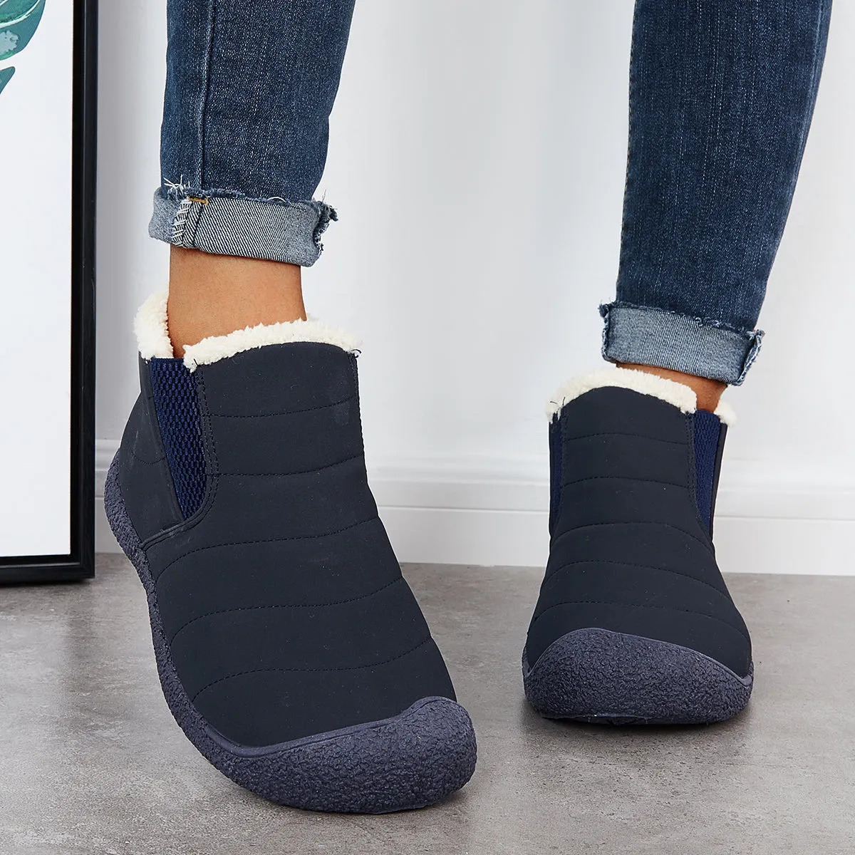 Warm Winter Snow Boots Fur Lined Waterproof Ankle Boots sold by Tinstree product image thumbnail 2