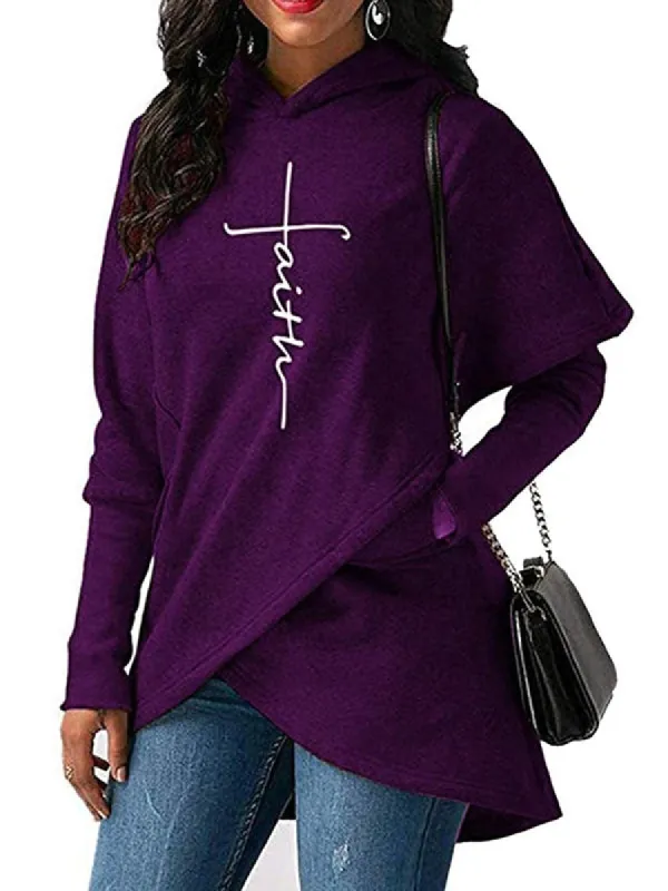 Women Crewneck Hoodies Sweatshirts Long Sleeve Slim Tops Loose Pullovers sold by Tinstree