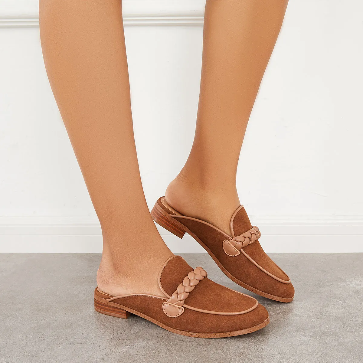 Braided Straps Flat Loafers Slip on Backless Mules sold by Tinstree product image thumbnail 3