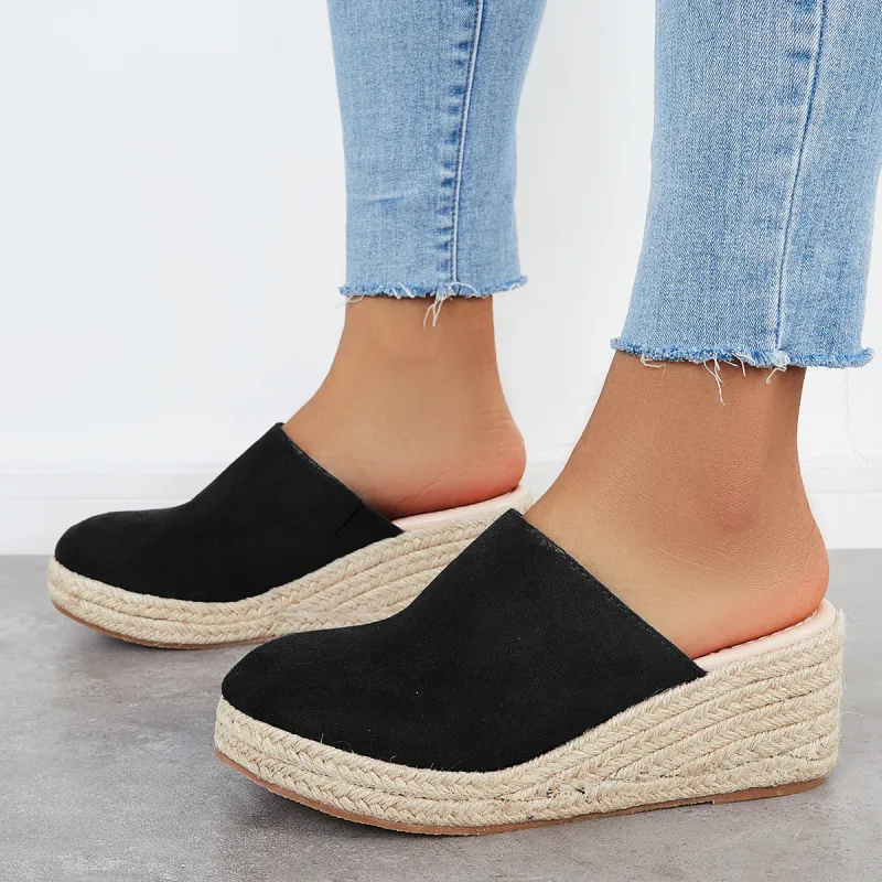Women Slip-On Mule Clogs Comfy Wedge Sandals sold by Tinstree