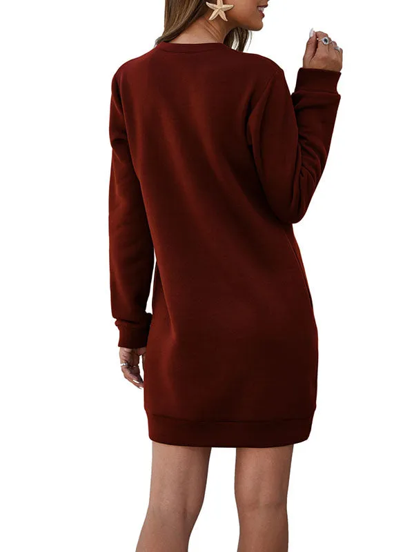 Womens Long Sleeve Sweatshirt Casual Pullover Tops Loose Fit Crewneck Sweatshirts sold by Tinstree product image thumbnail 4