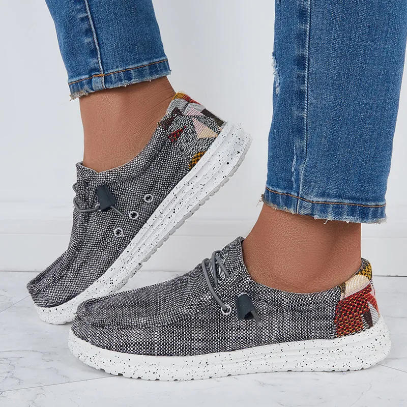 Round Toe Lightweight Flats Slip on Sneakers Walking Shoes sold by Tinstree