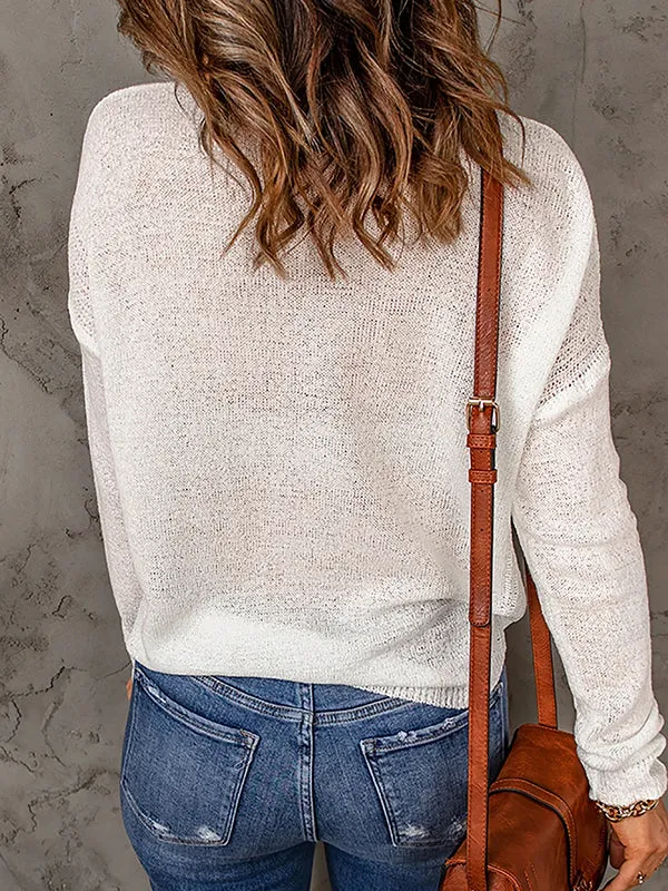 Women Lightweight Crewneck Shirts Pullover Tunic Tops Long Sleeve Solid Color Blouses sold by Tinstree product image thumbnail 4