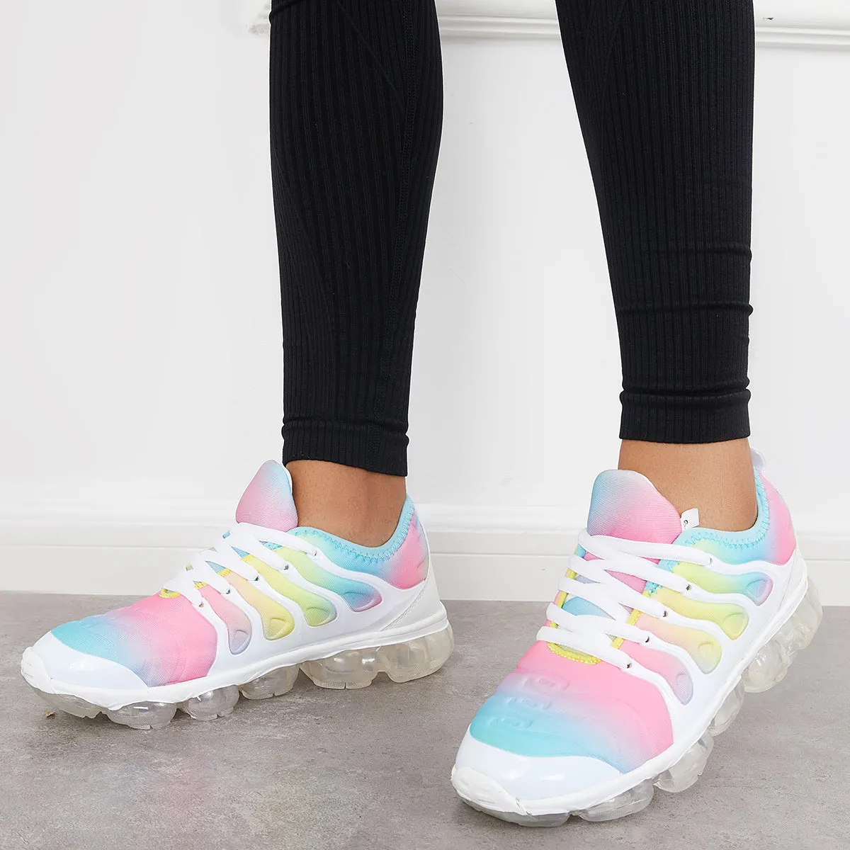Rainbow Color Air Cushion Tennis Sneakers Lace Up Shoes sold by Tinstree product image thumbnail 3