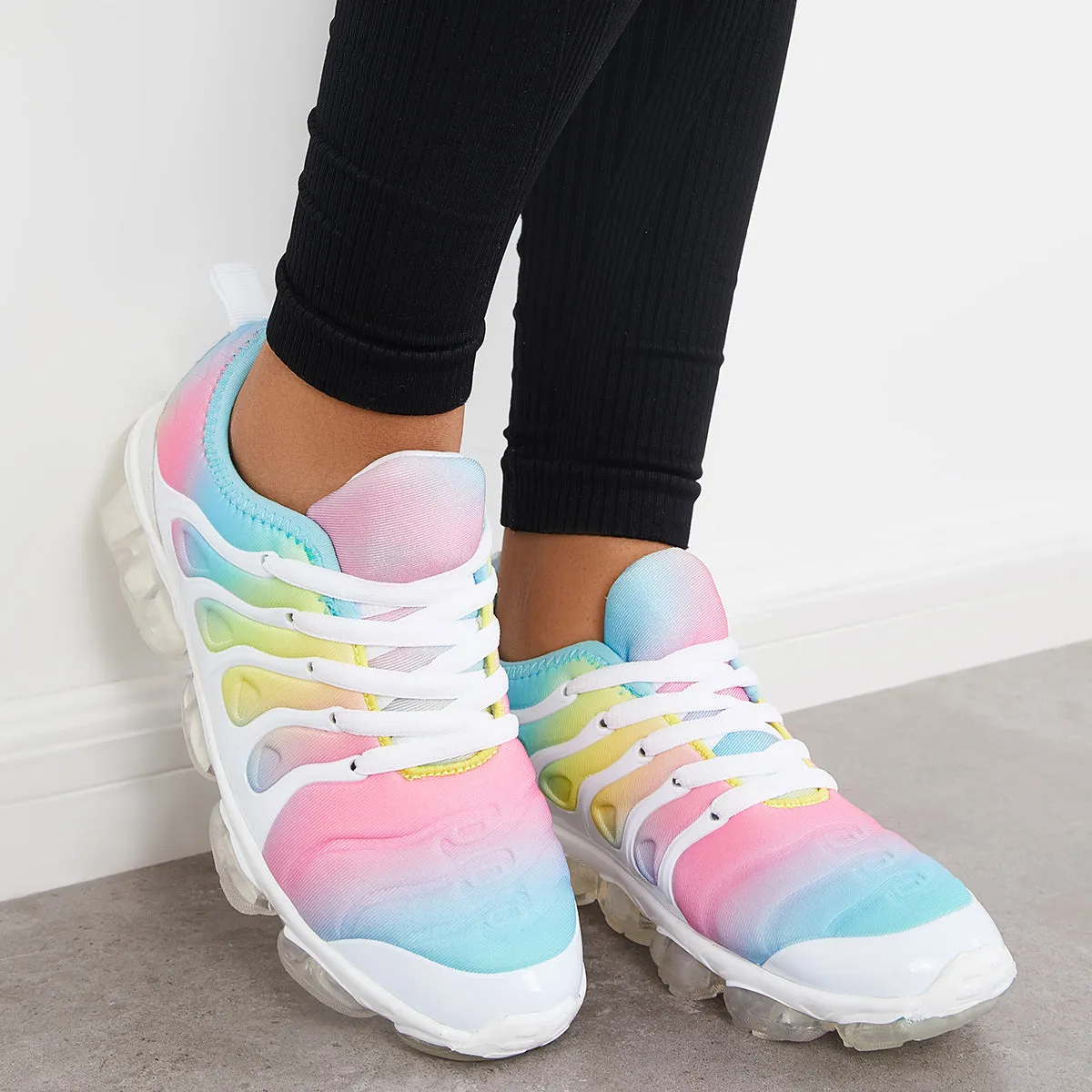 Rainbow Color Air Cushion Tennis Sneakers Lace Up Shoes sold by Tinstree product image thumbnail 2