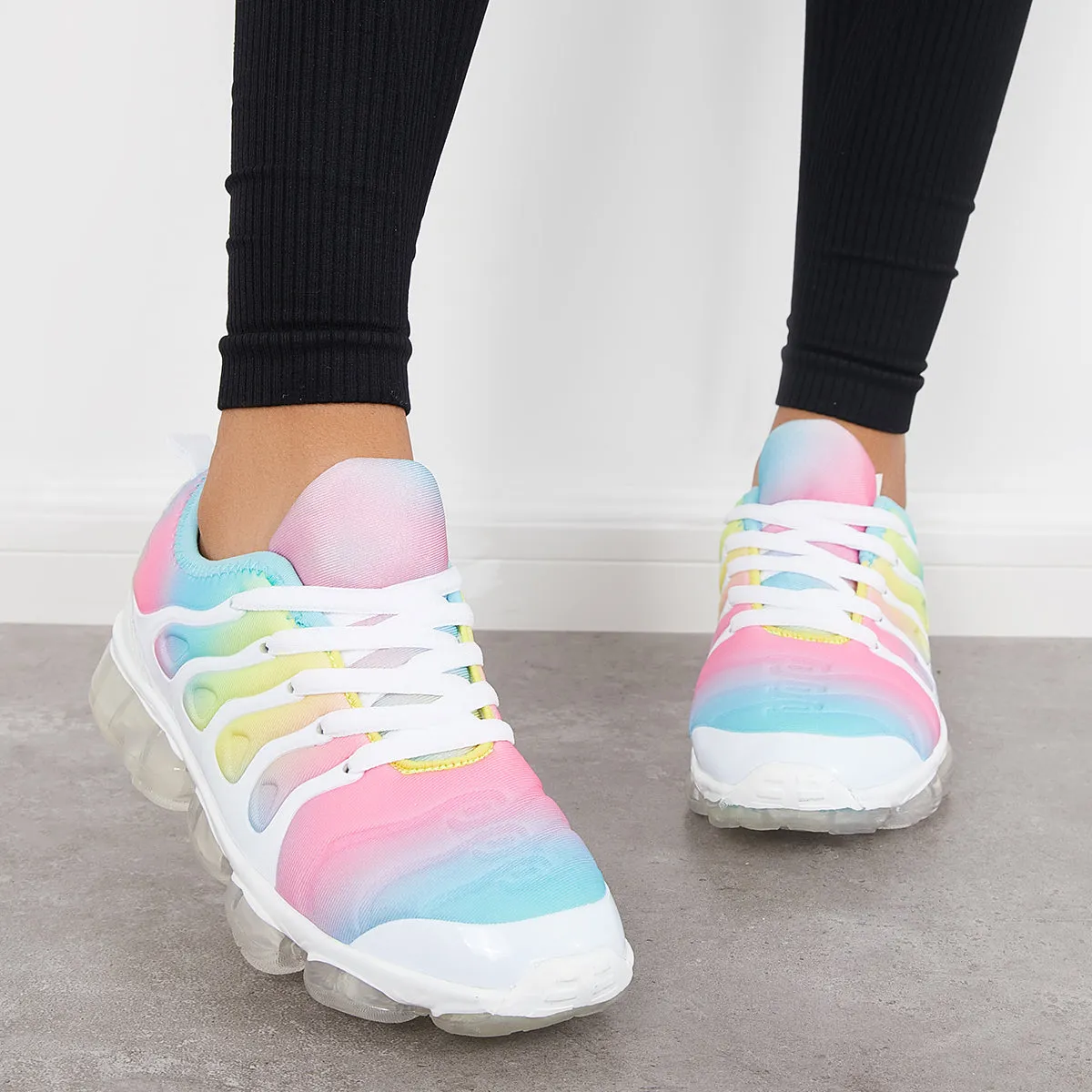 Rainbow Color Air Cushion Tennis Sneakers Lace Up Shoes sold by Tinstree product image thumbnail 4