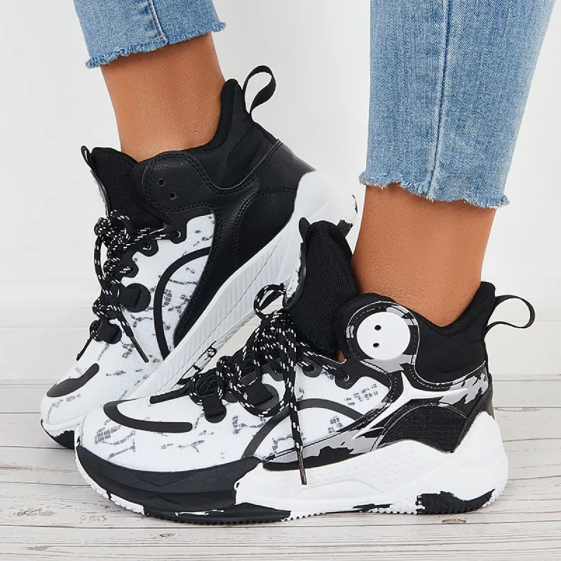 Women Basketball Running Sneakers Chunky Sports Shoes sold by Tinstree