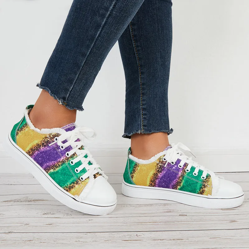 Multicolor Low Top Canvas Sneakers Lace Up Flat Shoes sold by Tinstree product image thumbnail 4