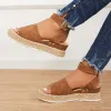 Open Toe Platform Espadrille Wedges Ankle Strap Sandals sold by Tinstree