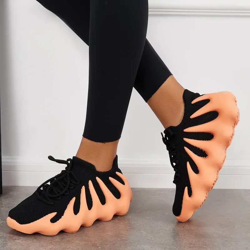 Lightweight Knit Sneakers Slip on Mesh Running Shoes sold by Tinstree