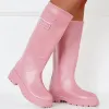 Wide Knee High Chunky Sole Rain Boots Waterproof Non-Slip Outdoor Shoes sold by Tinstree