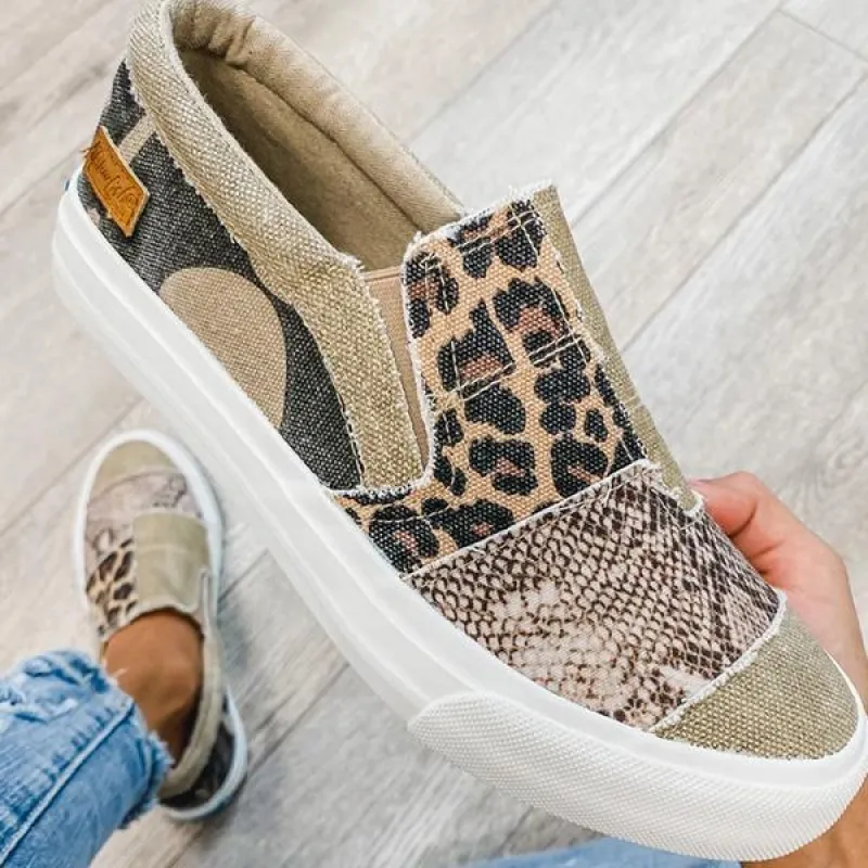 Casual Slip on Platform Sneakers Flat Heel Loafer Shoes sold by Tinstree