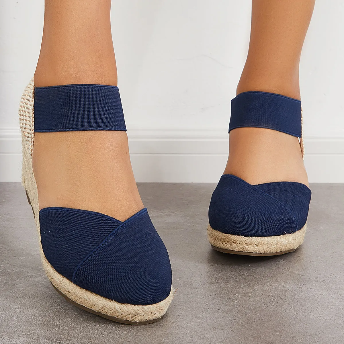 Elastic Ankle Strap Sandals Platform Espadrille Wedges sold by Tinstree product image thumbnail 2