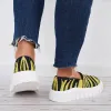 Breathable Platform Sneakers Knit Low Top Loafer Walking Shoes sold by Tinstree