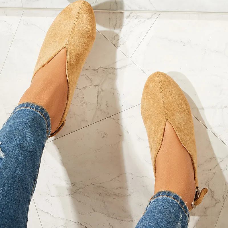 Round Toe V Cut Slip On Flat Loafers Soft Ballet Shoes sold by Tinstree product image thumbnail 4