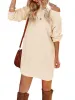 Womens Pullover Sweater Dresses Casual Long Sleeve Knit Crewneck Loose Oversized Sweaters sold by Tinstree