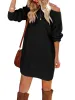 Womens Pullover Sweater Dresses Casual Long Sleeve Knit Crewneck Loose Oversized Sweaters sold by Tinstree