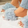 Open Toe Fluffy Bedroom Slippers Soft Footbed Shoes sold by Tinstree