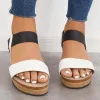 Open Toe Cork Footbed Platform Wedges Ankle Strap Sandals sold by Tinstree