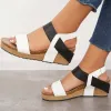 Open Toe Cork Footbed Platform Wedges Ankle Strap Sandals sold by Tinstree