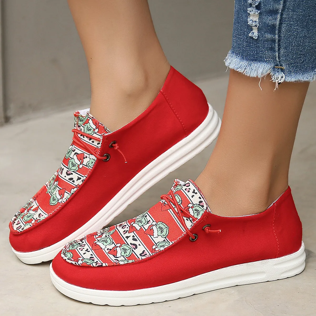 Lightweight Slip on Walking Shoes Flat Knit Sneakers sold by Tinstree