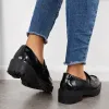 Classic Platform Penny Loafers Lug Sole Slip On Office Uniform Shoes sold by Tinstree