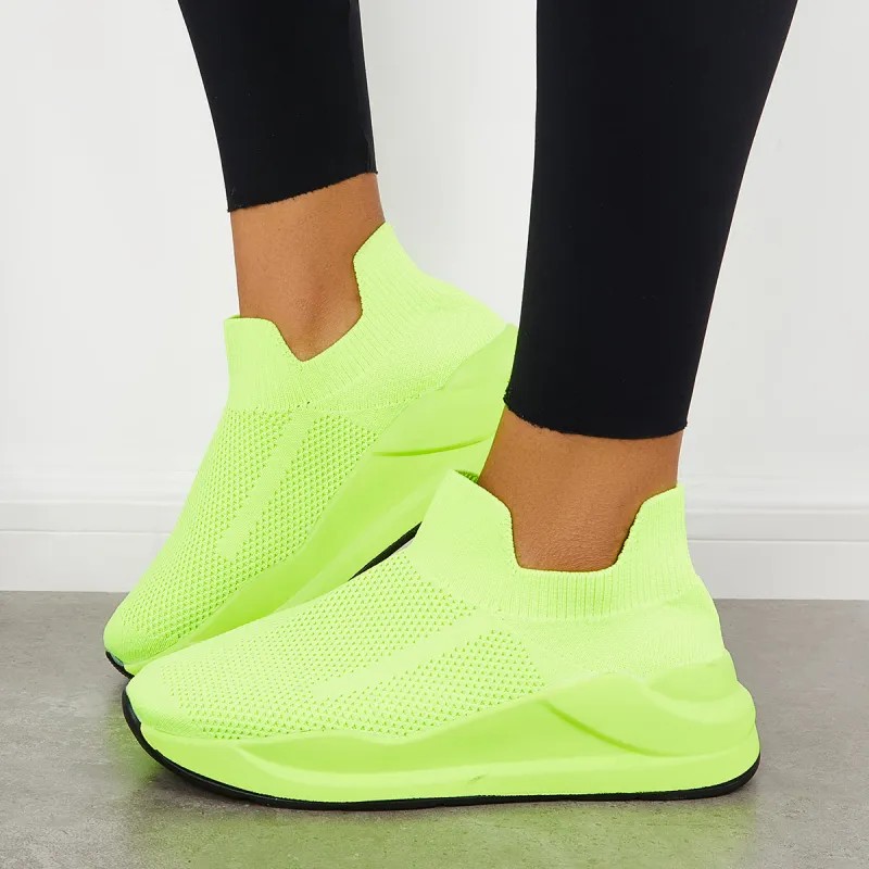 Lightweight Slip on Sneakers Mesh Knit Walking Shoes sold by Tinstree